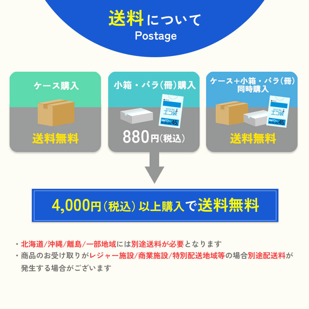 ポリスタジアム本店 / レジ袋 薄手 西日本 45号 (東日本45号) ブロック